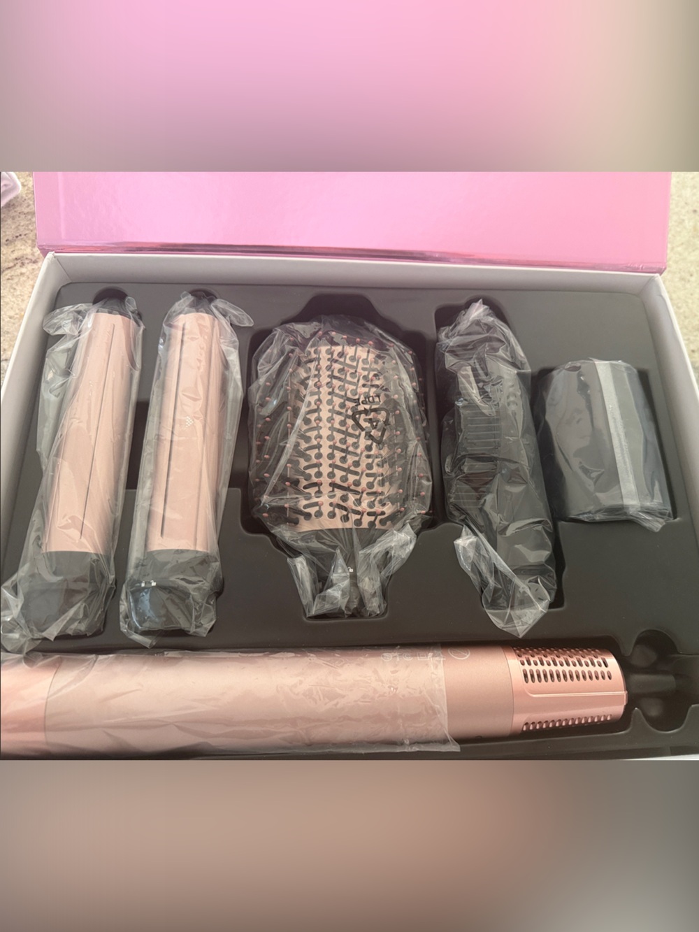 New with box .Air  Style brightup 3030 Rose Gold Hair Styling Set
